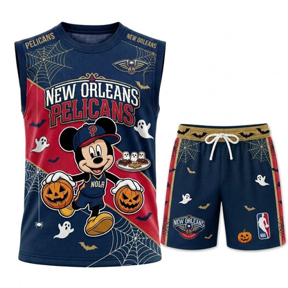 Limited Halloween Fan Set, Cartoon Mouse Basketball Jersey + Shorts | 30 Teams