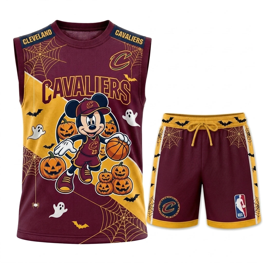 Limited Halloween Fan Set, Cartoon Mouse Basketball Jersey + Shorts | 30 Teams