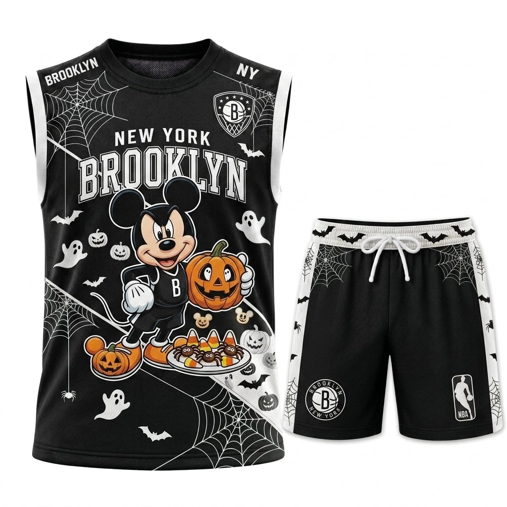 Limited Halloween Fan Set, Cartoon Mouse Basketball Jersey + Shorts | 30 Teams