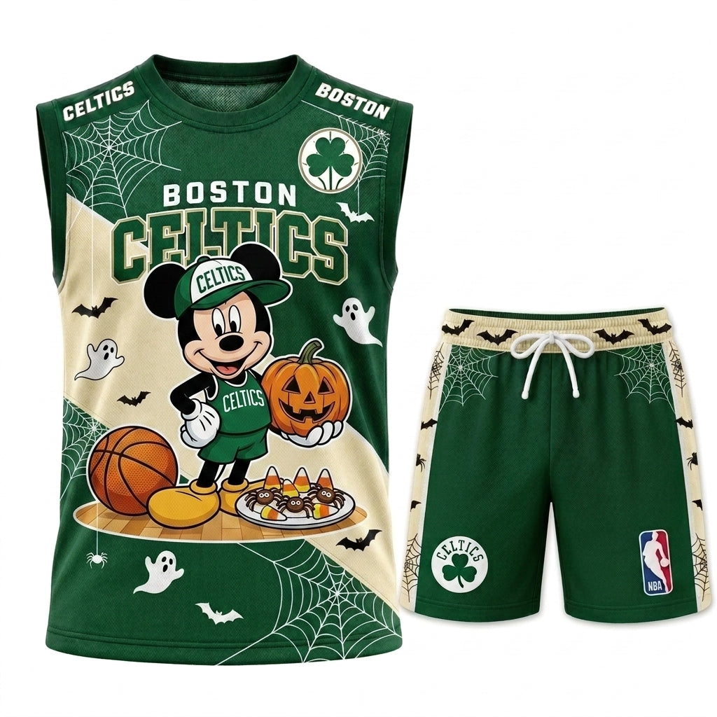 Limited Halloween Fan Set, Cartoon Mouse Basketball Jersey + Shorts | 30 Teams