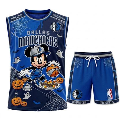 Limited Halloween Fan Set, Cartoon Mouse Basketball Jersey + Shorts | 30 Teams