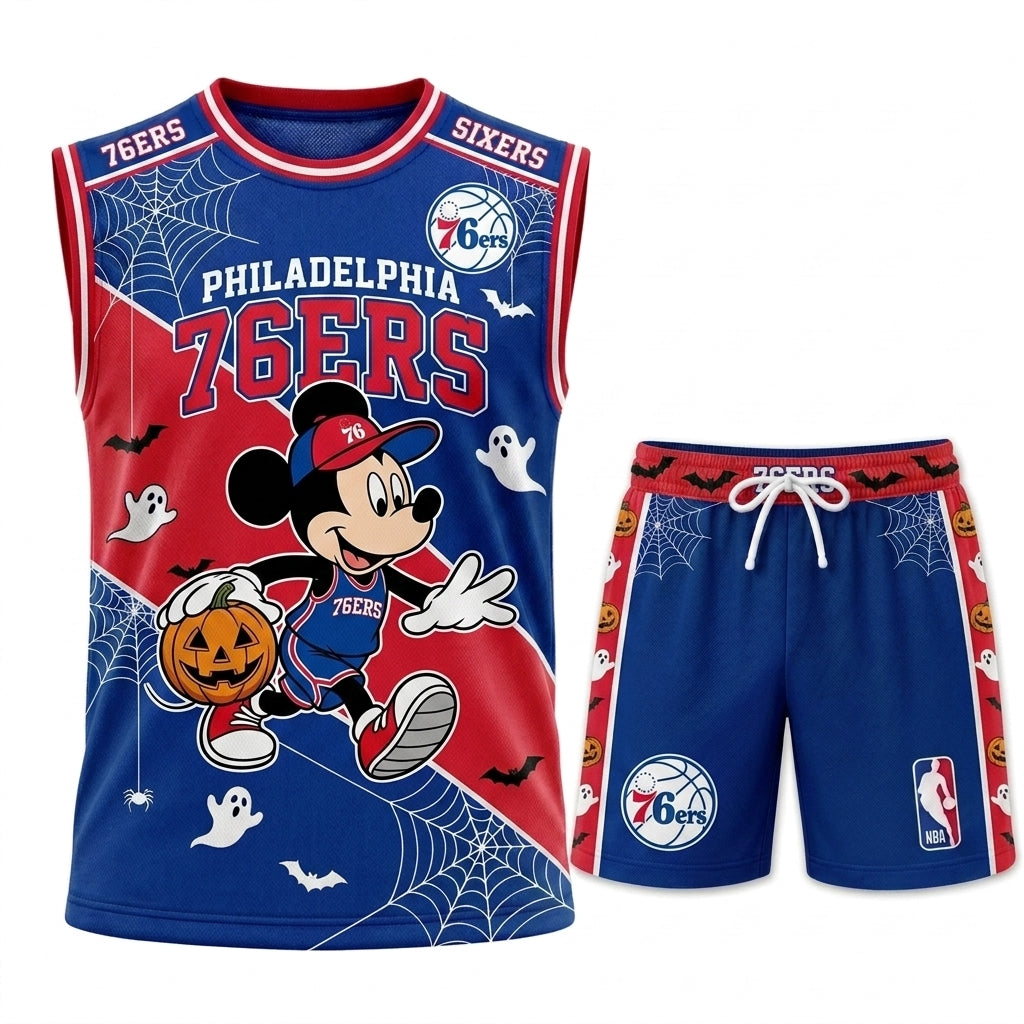 Limited Halloween Fan Set, Cartoon Mouse Basketball Jersey + Shorts | 30 Teams