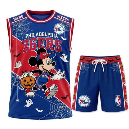 Limited Halloween Fan Set, Cartoon Mouse Basketball Jersey + Shorts | 30 Teams