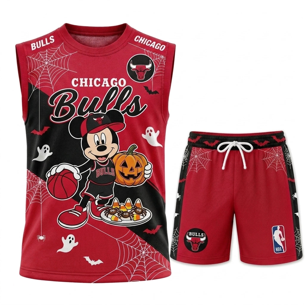 Limited Halloween Fan Set, Cartoon Mouse Basketball Jersey + Shorts | 30 Teams
