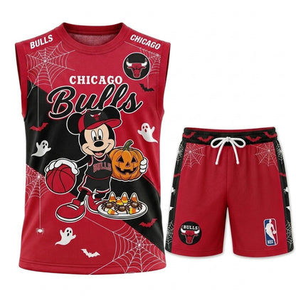 Limited Halloween Fan Set, Cartoon Mouse Basketball Jersey + Shorts | 30 Teams