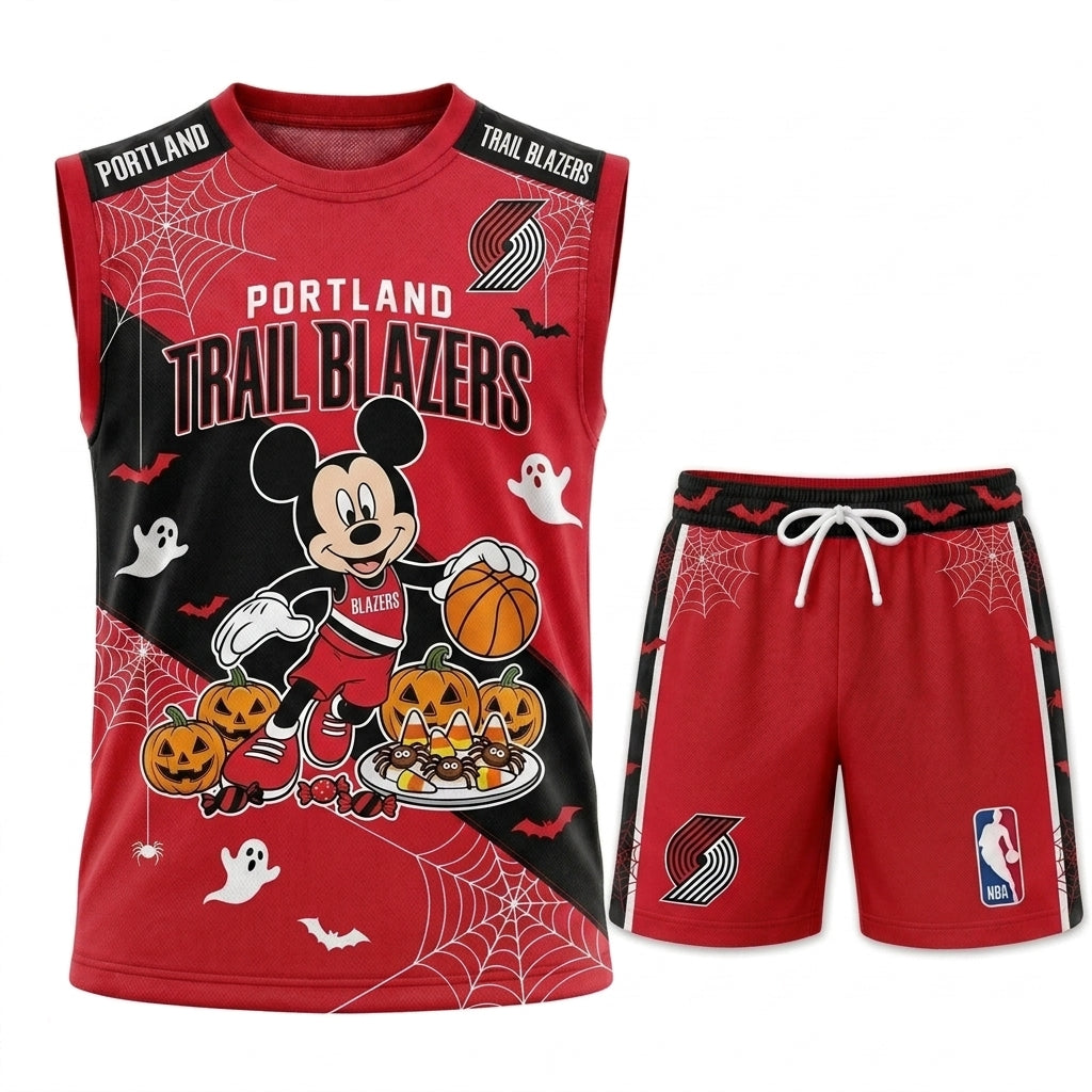 Limited Halloween Fan Set, Cartoon Mouse Basketball Jersey + Shorts | 30 Teams