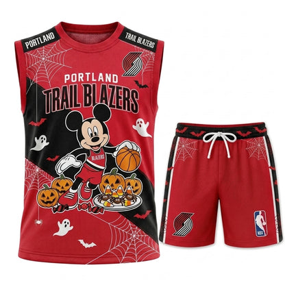 Limited Halloween Fan Set, Cartoon Mouse Basketball Jersey + Shorts | 30 Teams