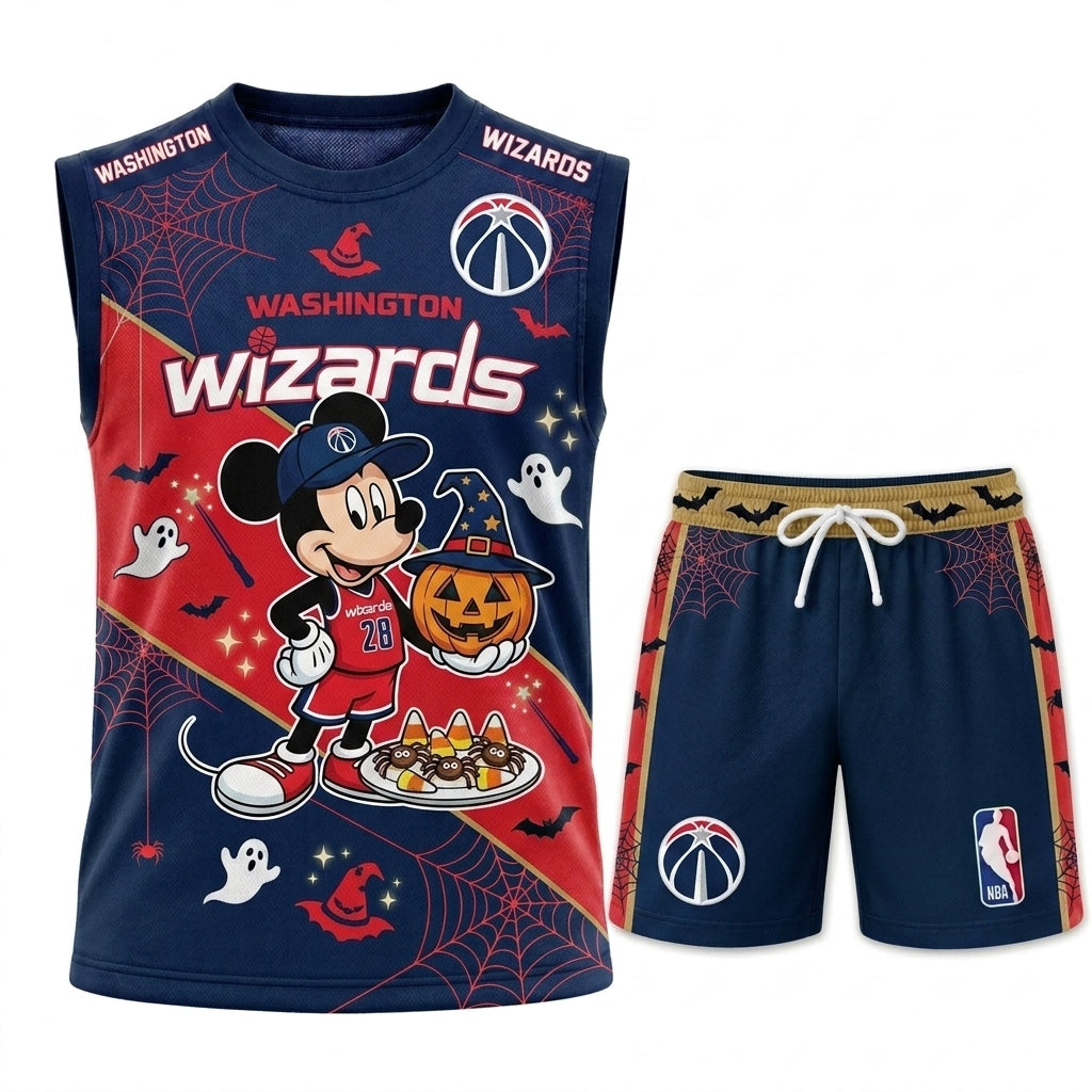 Limited Halloween Fan Set, Cartoon Mouse Basketball Jersey + Shorts | 30 Teams