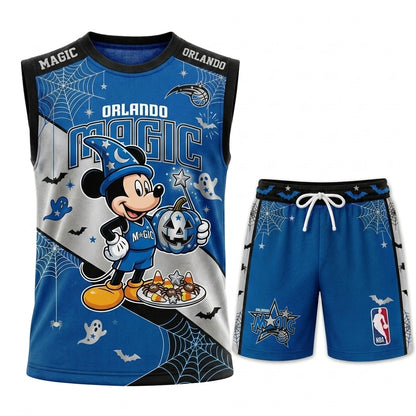 Limited Halloween Fan Set, Cartoon Mouse Basketball Jersey + Shorts | 30 Teams