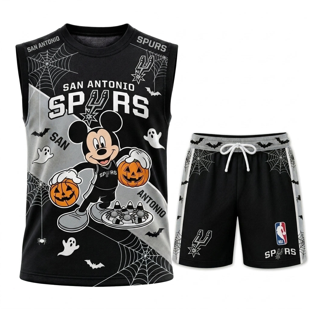 Limited Halloween Fan Set, Cartoon Mouse Basketball Jersey + Shorts | 30 Teams