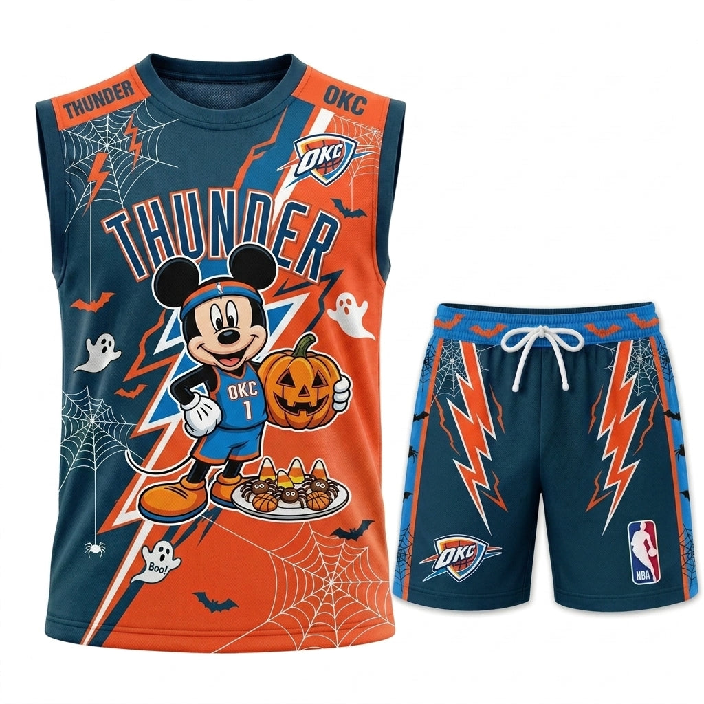 Limited Halloween Fan Set, Cartoon Mouse Basketball Jersey + Shorts | 30 Teams
