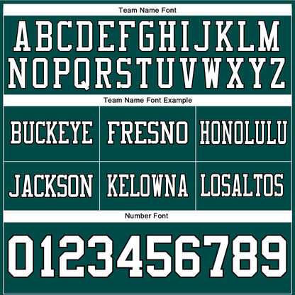Custom Midnight Green White-Black Authentic Football Jersey