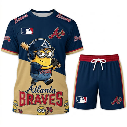 All 30 Teams Available-COMBO GIFTS FOR BASEBALL FAN | Sport Fan Set — T-Shirt + Shorts