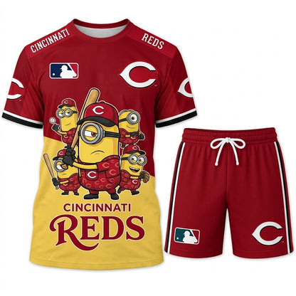 All 30 Teams Available-COMBO GIFTS FOR BASEBALL FAN | Sport Fan Set — T-Shirt + Shorts