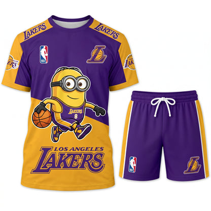 All 30 Teams Available-COMBO GIFTS FOR BASKETBALL FAN | Sport Fan Set — T-Shirt + Shorts