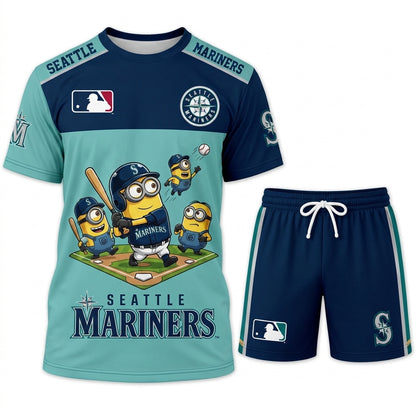 All 30 Teams Available-COMBO GIFTS FOR BASEBALL FAN | Sport Fan Set — T-Shirt + Shorts