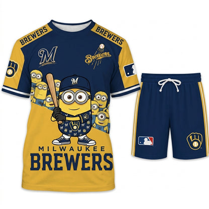 All 30 Teams Available-COMBO GIFTS FOR BASEBALL FAN | Sport Fan Set — T-Shirt + Shorts