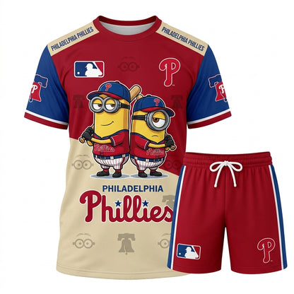 All 30 Teams Available-COMBO GIFTS FOR BASEBALL FAN | Sport Fan Set — T-Shirt + Shorts