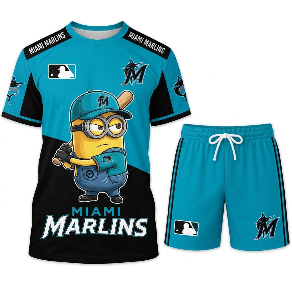 All 30 Teams Available-COMBO GIFTS FOR BASEBALL FAN | Sport Fan Set — T-Shirt + Shorts