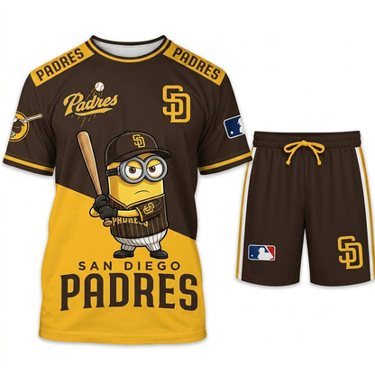 All 30 Teams Available-COMBO GIFTS FOR BASEBALL FAN | Sport Fan Set — T-Shirt + Shorts