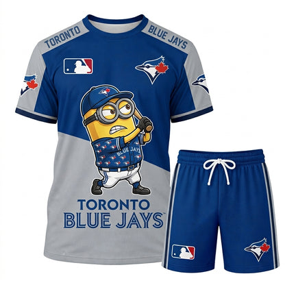 All 30 Teams Available-COMBO GIFTS FOR BASEBALL FAN | Sport Fan Set — T-Shirt + Shorts