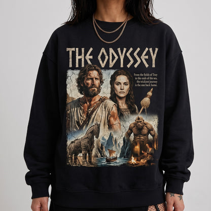Greek Mythology Graphic Shirt — The Odyssey Inspired T-Shirt — Sweatshirt — Hoodie & Zip Hoodie — An - Custom Fan Apparel Image 4