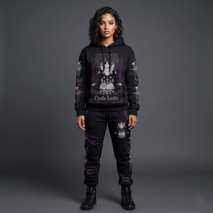 Anime Hunter Hoodie & Sweatpants Set — Manga Inspired Tracksuit — Character Graphic Jogger Set for A - Custom Fan Apparel Image 4