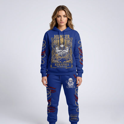 Anime Hunter Hoodie & Sweatpants Set — Manga Inspired Tracksuit — Character Graphic Jogger Set for A - Custom Fan Apparel Image 10