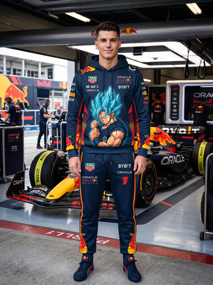 Sport Racing F1 x Son Goku Set — Hoodie & Sweatpants | 11 Formula Team Inspired Dragon Style