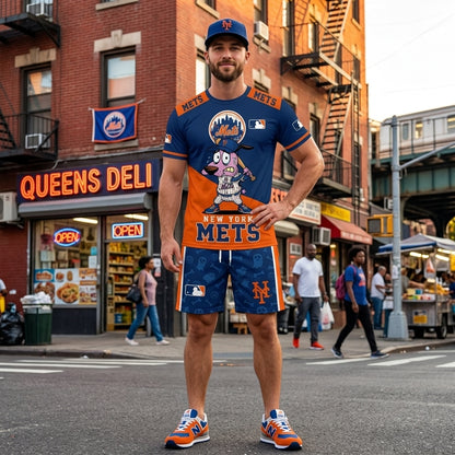 Sport Fan Set T-Shirt + Shorts, Cartoon Dog Baseball Inspired Outfit | All 30 Teams Available