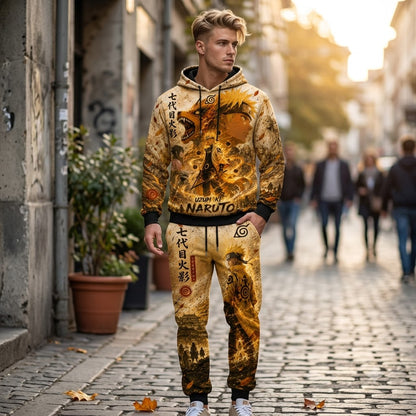 Limited Edition Leaf Village Fan Set — Hoodie & Sweatpants | Ninja Hero Style