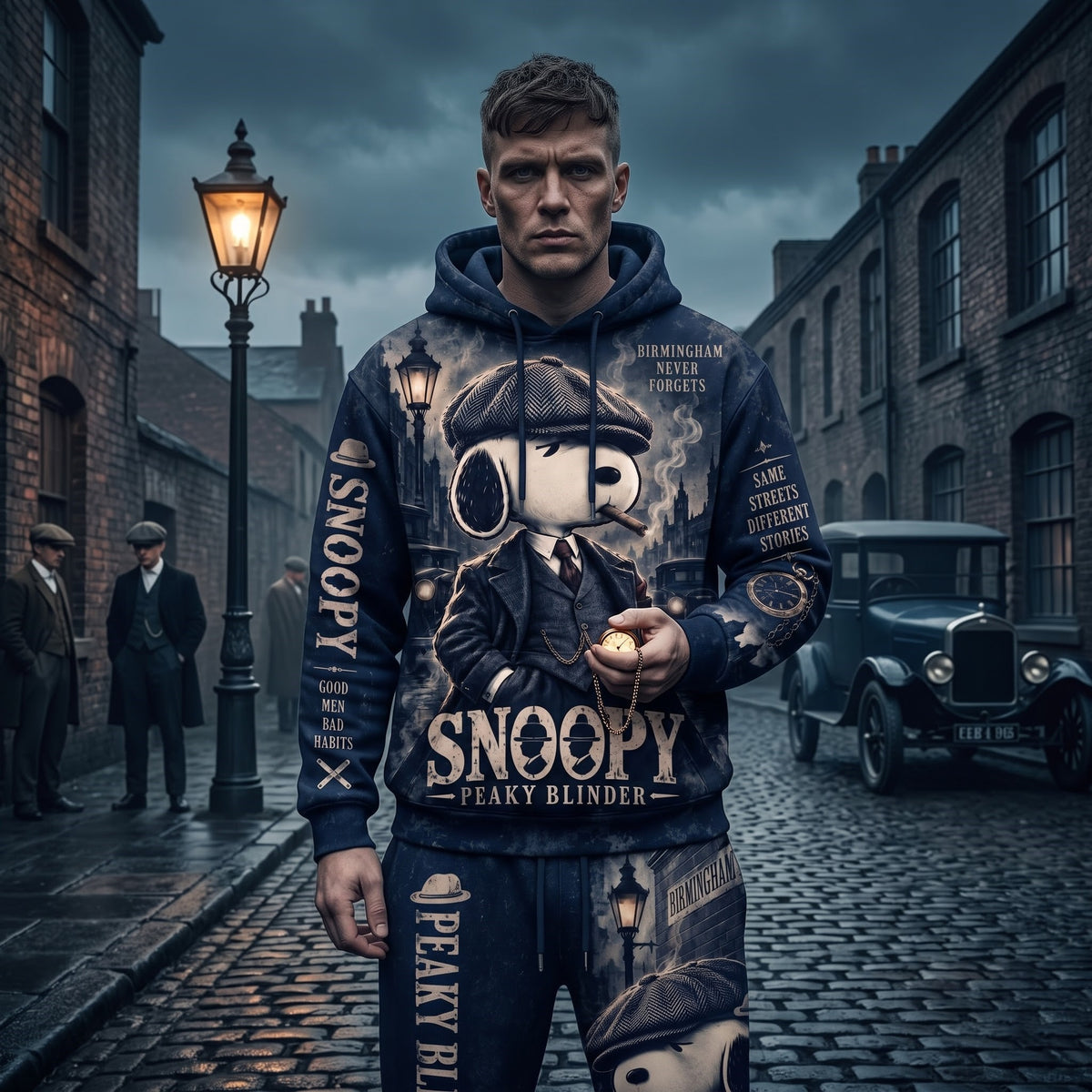 Limited Edition Snoopy Peaky Blinder Hoodie & Sweatpants Set