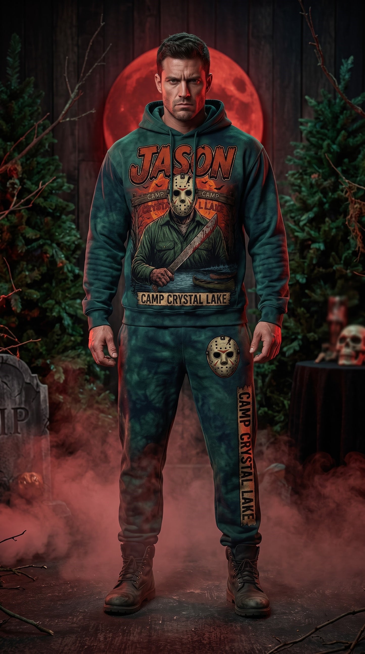 Horror Slashers Squad Halloween Hoodie & Pants Set