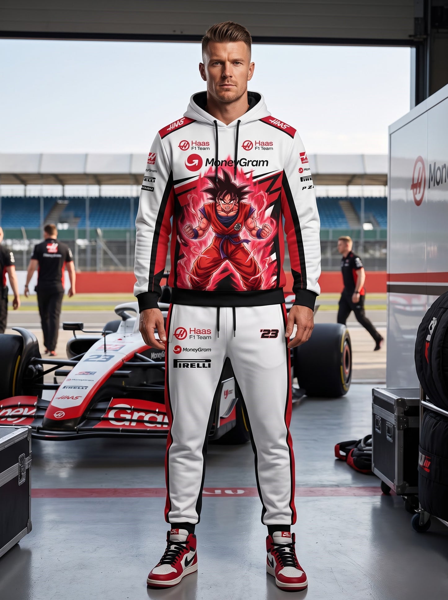 Sport Racing F1 x Son Goku Set — Hoodie & Sweatpants | 11 Formula Team Inspired Dragon Style
