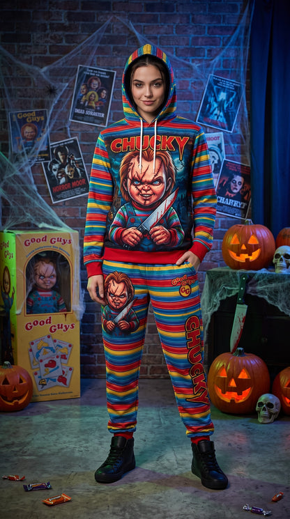 Horror Slashers Squad Halloween Hoodie & Pants Set