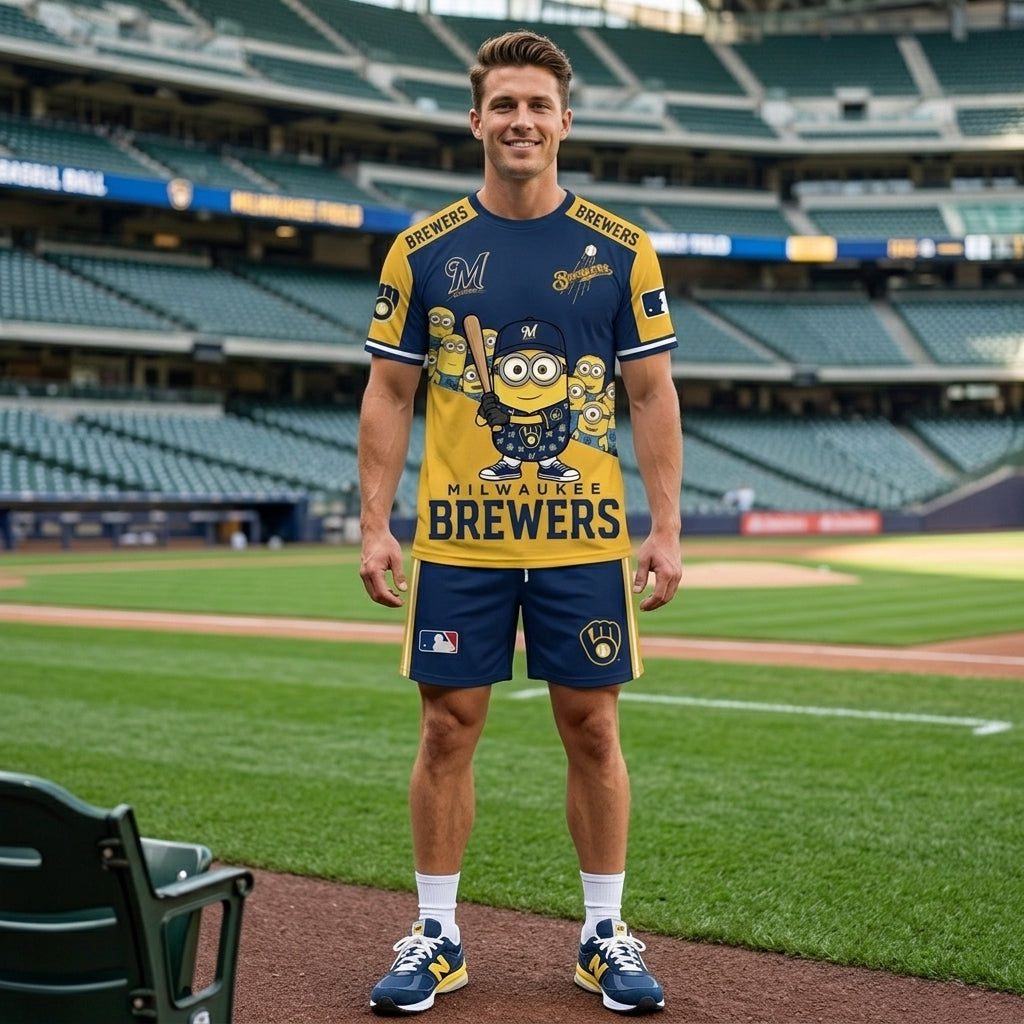 All 30 Teams Available-COMBO GIFTS FOR BASEBALL FAN | Sport Fan Set — T-Shirt + Shorts