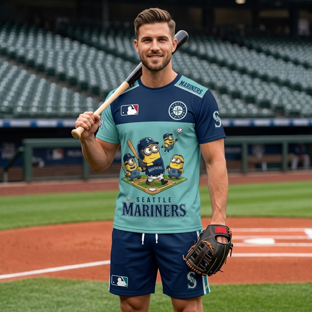 Minions MLB Baseball Fan Set — T-Shirt & Shorts | All 30 Teams Available