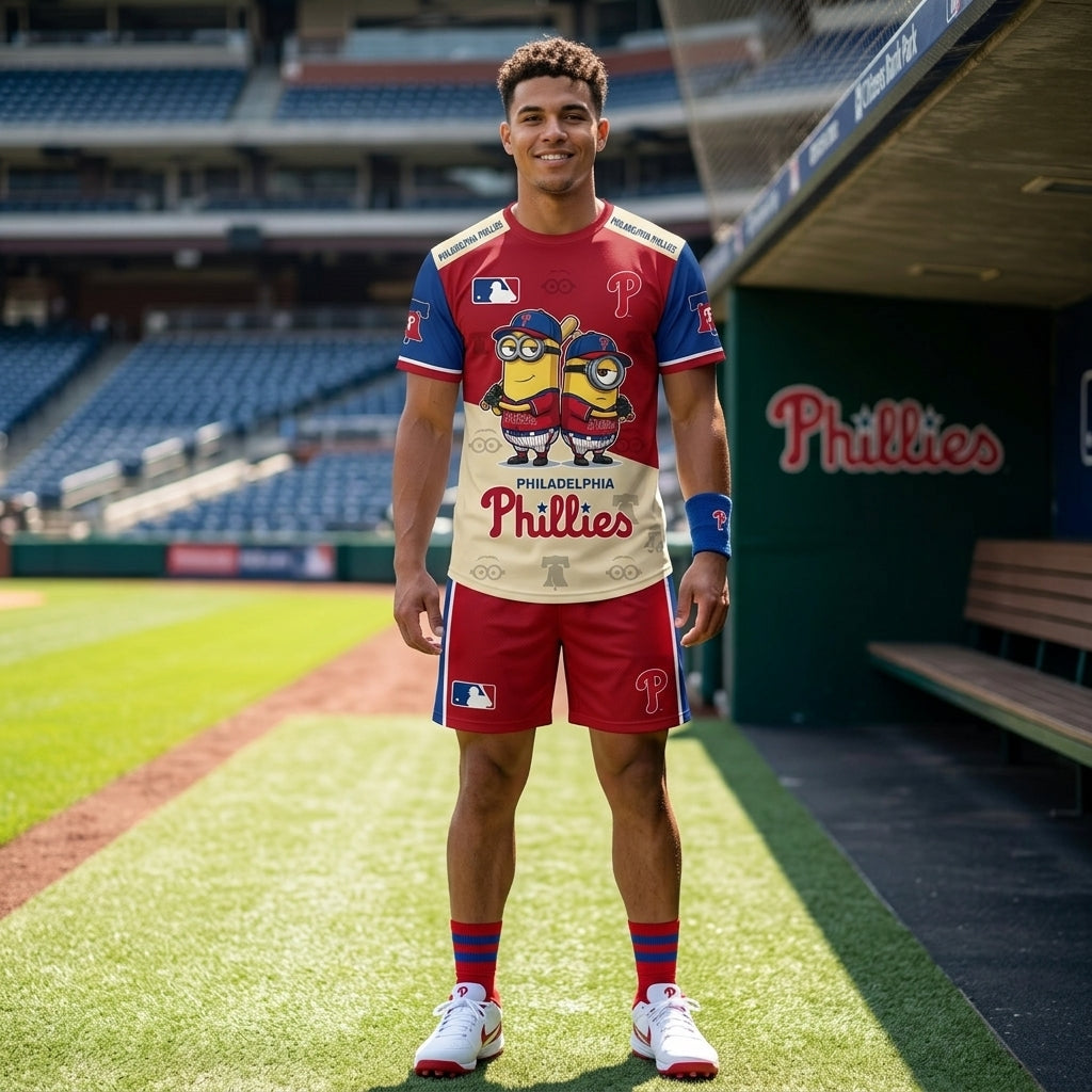 Minions MLB Baseball Fan Set — T-Shirt & Shorts | All 30 Teams Available