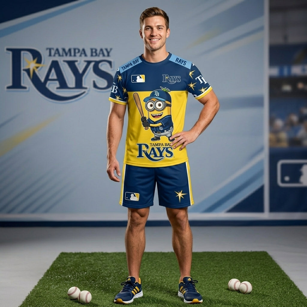 Minions MLB Baseball Fan Set — T-Shirt & Shorts | All 30 Teams Available - Custom Fan Apparel Image 10