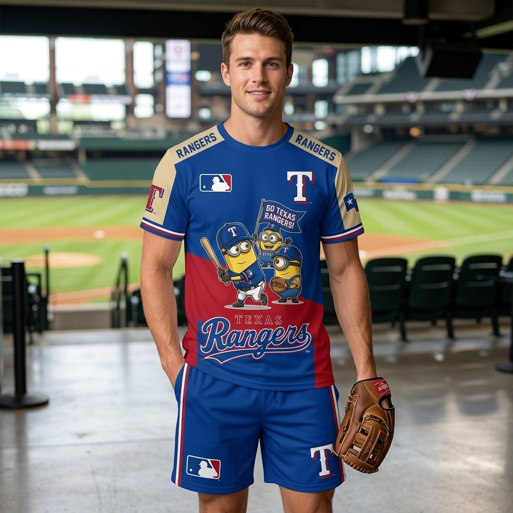 Minions MLB Baseball Fan Set — T-Shirt & Shorts | All 30 Teams Available