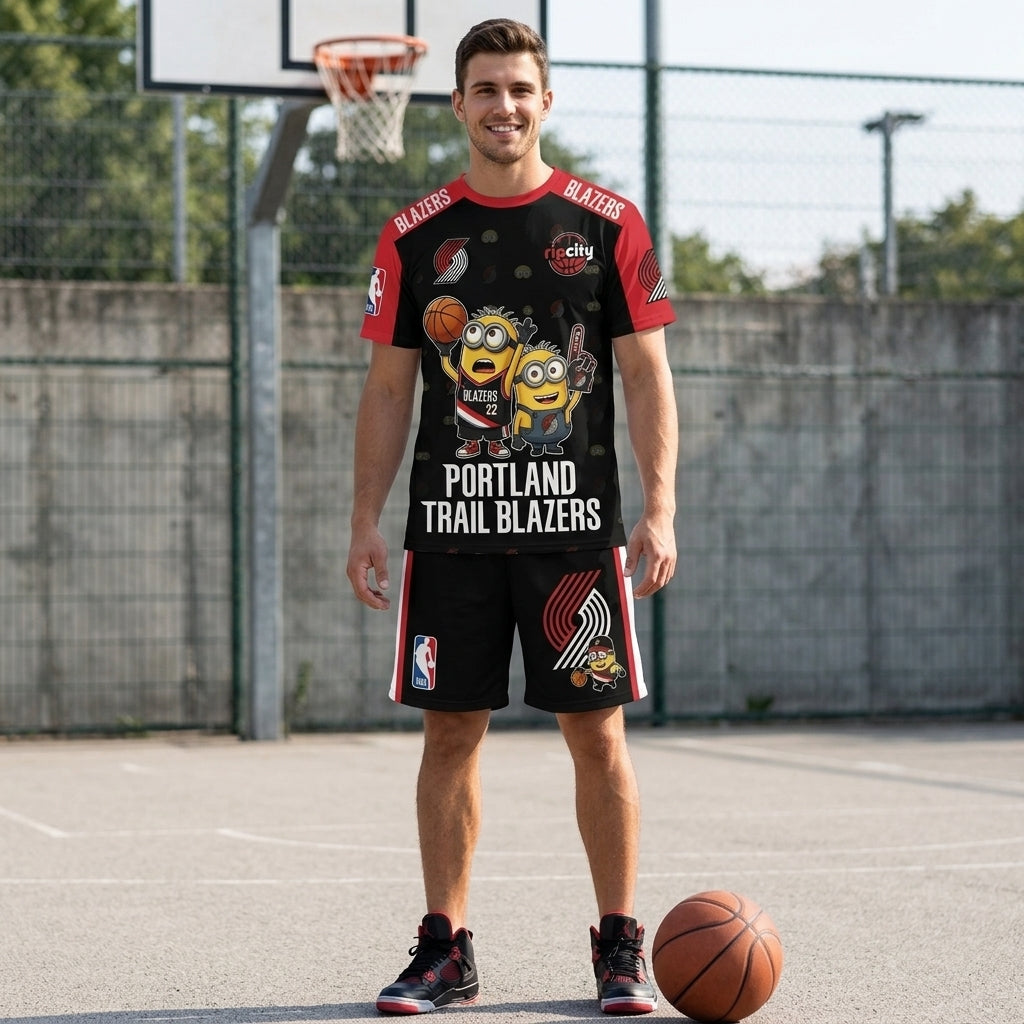 Minions NBA Basketball Fan Set — T-Shirt & Shorts | All 30 Teams Available