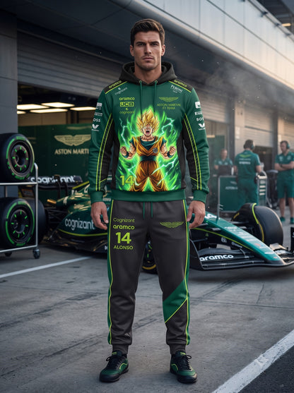 Sport Racing F1 x Son Goku Set — Hoodie & Sweatpants | 11 Formula Team Inspired Dragon Style