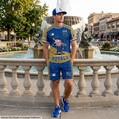 Sport Fan Set T-Shirt + Shorts, Cartoon Dog Baseball Inspired Outfit | All 30 Teams Available