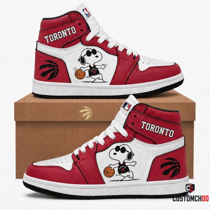 Snoopy NBA 30-Team Crossover Edition Canvas High Top Sneakers - Toronto Raptors
