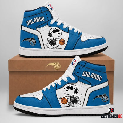 Snoopy NBA 30-Team Crossover Edition Canvas High Top Sneakers - Orlando Magic