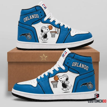 Snoopy NBA 30-Team Slam Dunk Edition Canvas High Top Sneakers - Orlando Magic