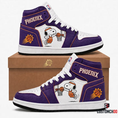 Snoopy NBA 30-Team Slam Dunk Edition Canvas High Top Sneakers - Phoenix Suns