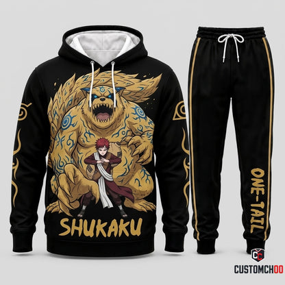 Gaara of the Sand Anime Tracksuit Set - Hoodie & Jogger Pants - 03. Shukaku Avatar