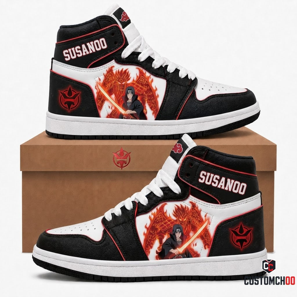 Itachi Uchiha Anime Canvas High Top Sneakers - 03. Susanoo Avatar