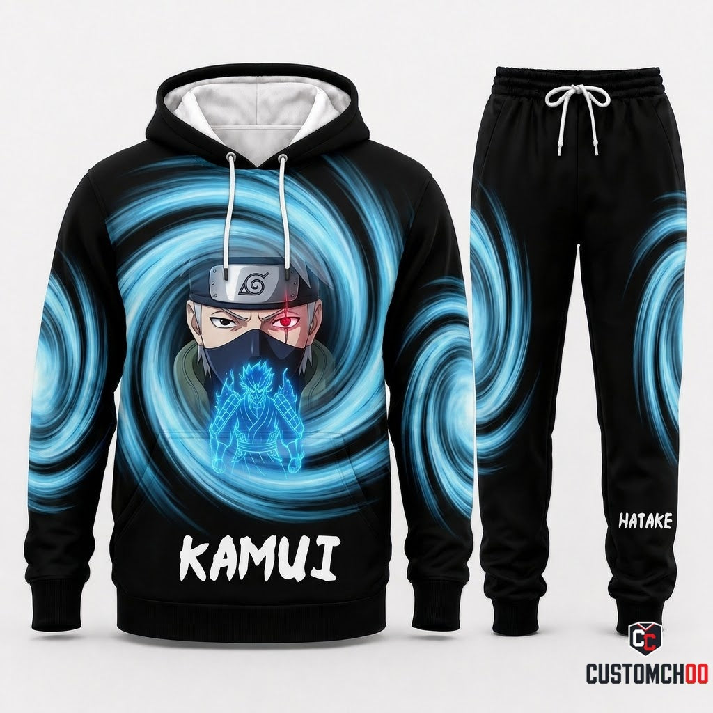 Kakashi Hatake Anime Tracksuit Set - Hoodie & Jogger Pants - 03. Kamui Dimension